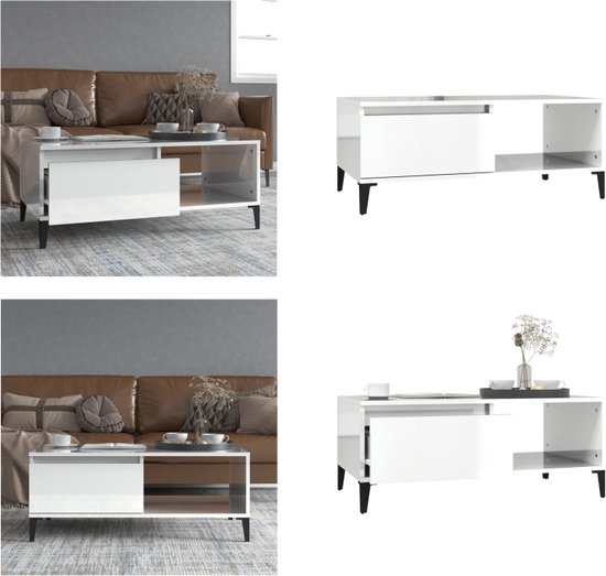 Salontafel hoogglans wit Modena