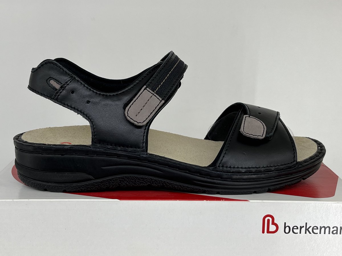 Berkemann Leni zwarte leren sandalen 03102-900 Maat UK 4,5 - 37,5