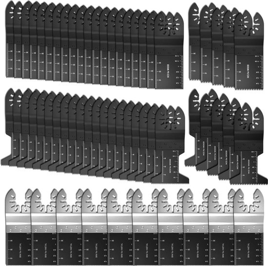 West Multitool zaagbladen 60 stuks - Handige maatvoering - Hoog koolstofstaal - Fein - Oscillerend - Handgereedschap
