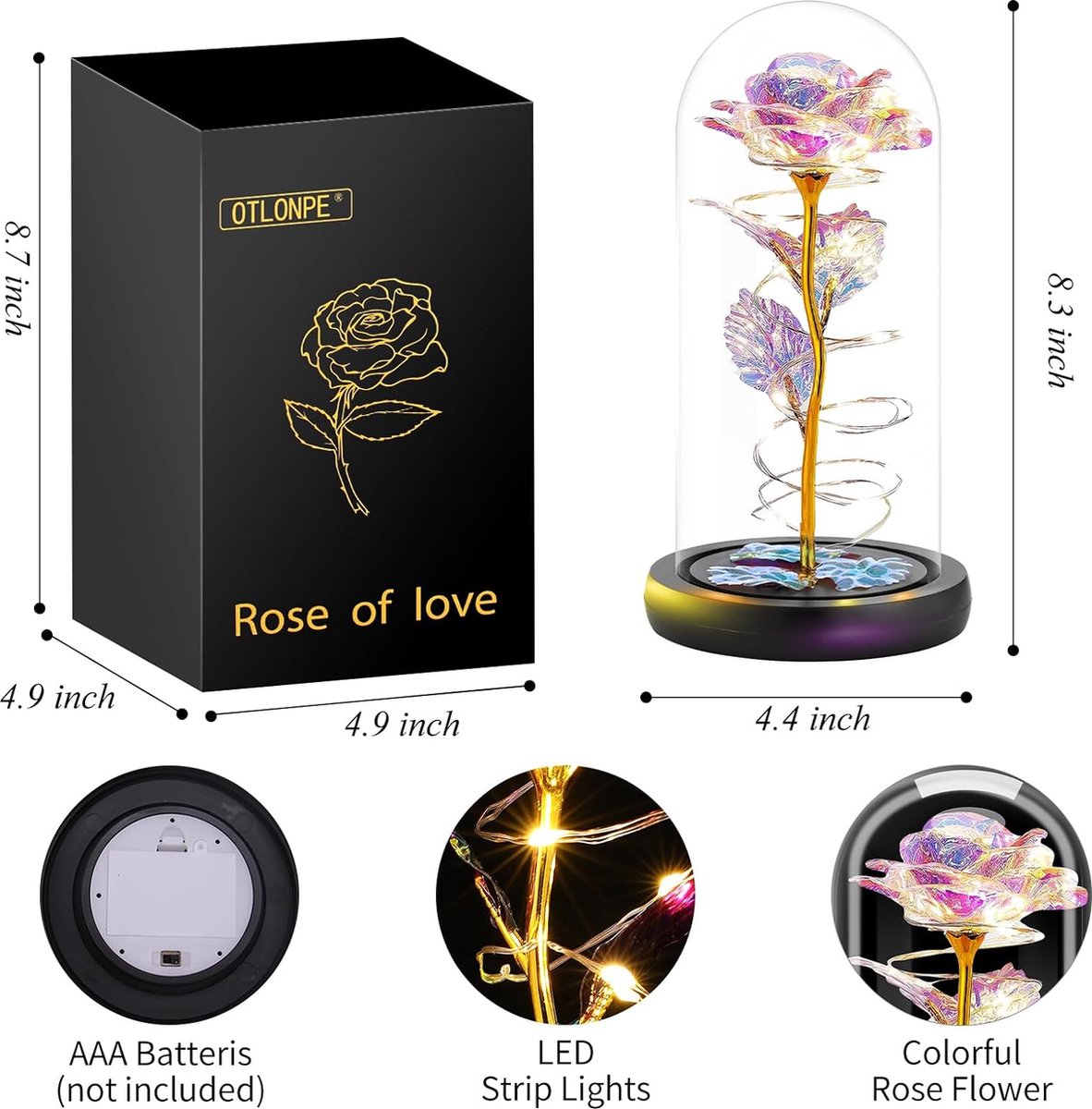 Otlonpe Cadeaus voor vrouwen Valentijnsdag Roos Cadeau voor haar