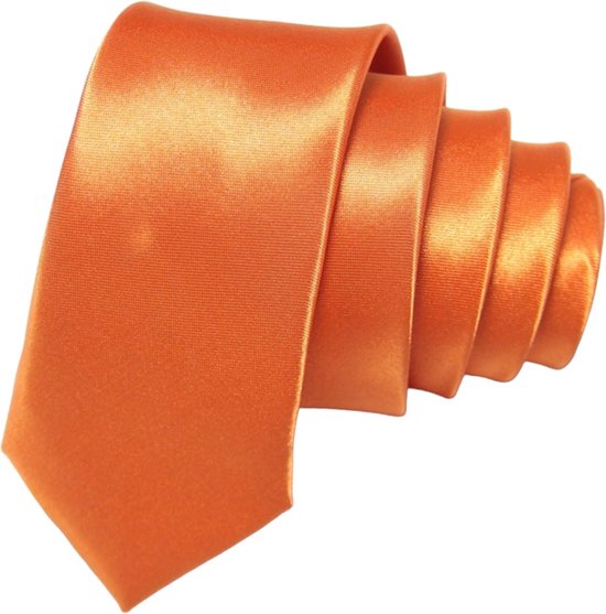 Fako Fashion® - Cravate Skinny - Uni - 145cm - Orange