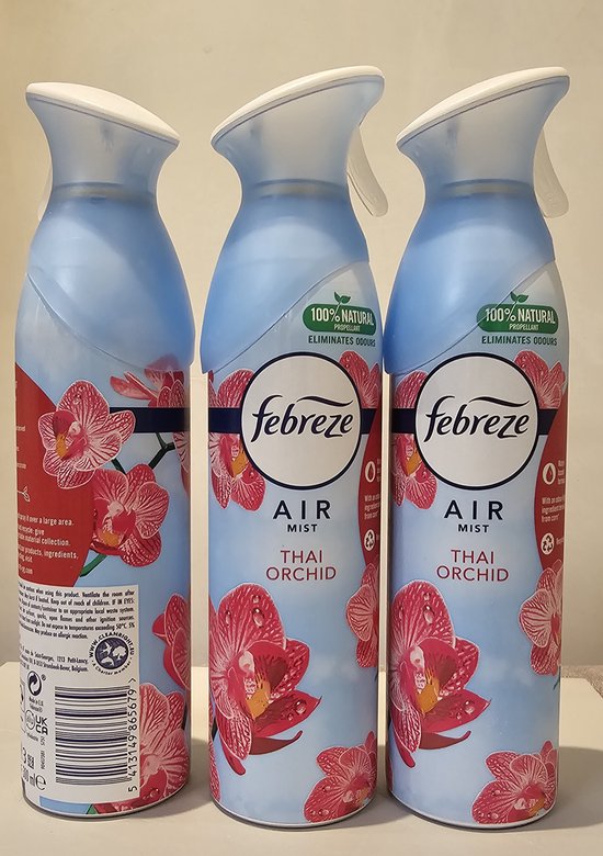 Lenor Febreze Air Luchtverfrisser Freshener Thai Orchid 3x300 ml bol