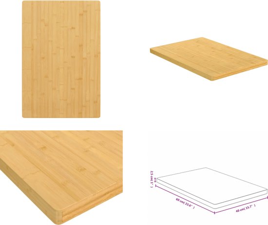 vidaXL Tafelblad 50x100x2,5 cm bamboe, vervangend tafelblad, eetkamertafelblad, salontafelblad, blad, eetkamertafel blad, tafelonderdeel vidaXL Tafelblad 50x100x2,5 cm bamboe, vervangend tafelblad, eetkamertafelblad, salontafelblad, blad, eetkamertafel blad, tafelonderdeel