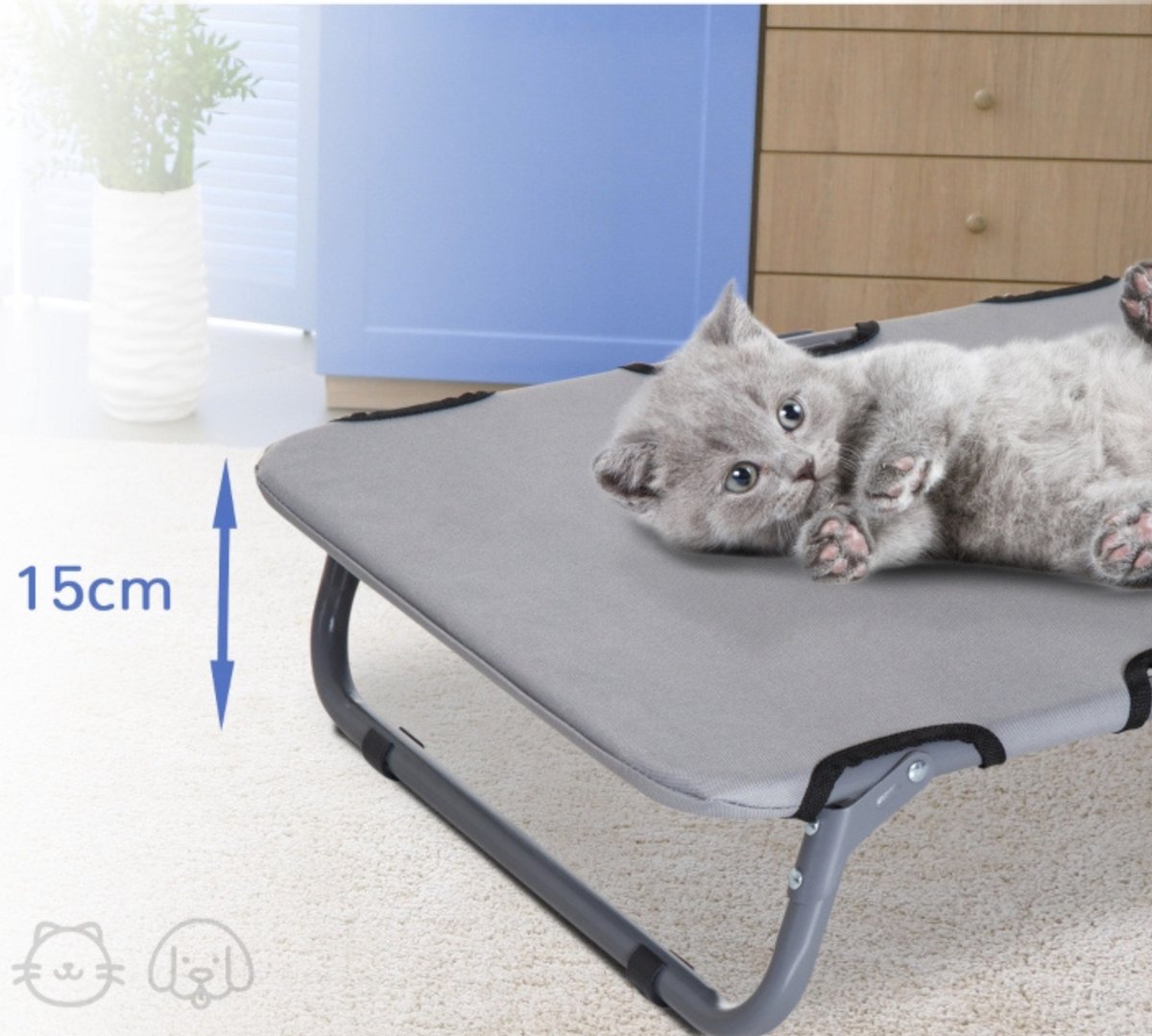 MaxxPet - Hondenstretcher - Comfortabel & verkoelend - 122x91x23cm