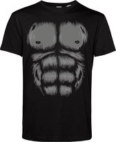 T-shirt kind Gorilla Shirt | Carnavalskleding kinderen | Carnaval Kostuum | Foute Party | Zwart | maat 128