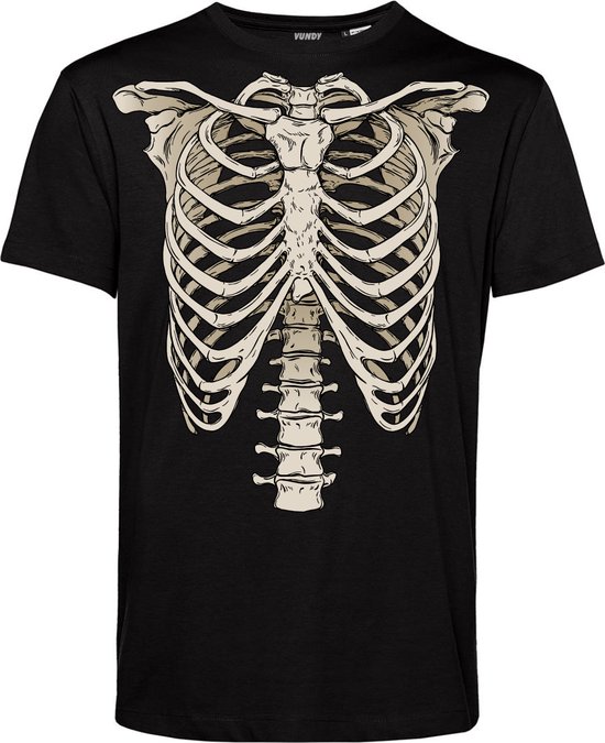 T-shirt Skelet | Carnavalskleding heren | Carnaval Kostuum | Foute Party | Zwart | maat XL