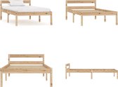 vidaXL Bedframe massief grenenhout 100x200 cm - Bedframe - Bedframe - Bed Frame - Bed Frames