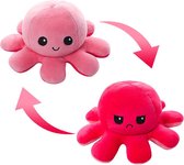 Octopus Mood Pluche Knuffel (Lichtroze/Roze) 15 cm {Inktvis Verwisselbaar Emotie knuffel - Fidget Toys Surprise - TikTok Cadeau inkt vis - Simple Dimple - Speelgoed Jongens Meisjes Kinderen}