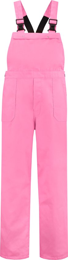 Tuinbroek voor volwassenen - roze - maat 48 - carnaval / feest - verkleedkleding