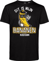 T-shirt Bananen Kostuum | Carnavalskleding heren | Carnaval Kostuum | Foute Party | Zwart | maat M