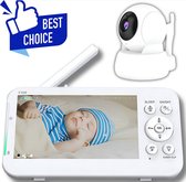 iNeedy Smart - babyfoons - babyfoon met monitor - 5 inch - camera - op afstand bestuurbaar - Tempratuur en vocht bewaking -