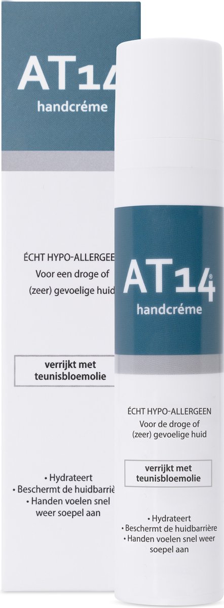 AT14® hypoallergene Handcrème - handcrème zonder parfum-handcrème droge handen