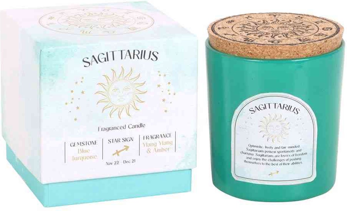 Something Different - Sagittarius Ylang Ylang & Amber Gemstone Zodiac Geurkaars - Mintgroen