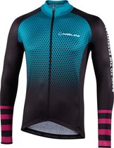 Nalini - Heren - Fietsshirt - Lange Mouwen - Wielrenshirt - Blauw - Zwart - NEW LS STRIPES JERSEY - XXL