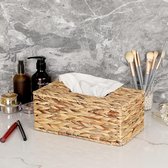 Papieren zakdoekdoos van rotan, handgeweven cosmeticadoekjes, zakdoekhouder, servettenopbergdoos voor woonkamer, eetkamer, kantoor, hotel, restaurant (rechthoekig groot)