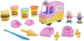 Play-Doh Peppa Pig et le camion de glaces, avec Peppa, George et 5 pots de pâte pour les 3 ans