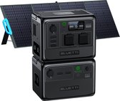 BLUETTI Kit de Station Électrique Portable 1209Wh AC60 et B80 Batterie d'extension avec panneau solaire 200W PV200, LiFePO4 Batterie de secours (1200W pic), résistant à l'eau (IP65) , camping/dehors