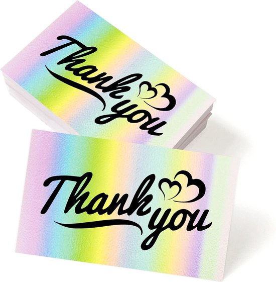 wenskaarten- thank you cards - 50 stuks - bedankkaarten