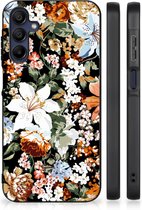 Bloemen Hoesje geschikt voor Geschikt voor Samsung Galaxy A15 Dark Flowers