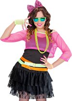 Costume des années 80 et 90 | Rok Disco Dentelle Zwart Femme | Taille unique | Costume de carnaval | Déguisements