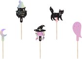 Partydeco - Cupcake Toppers Halloween (6 pièces)