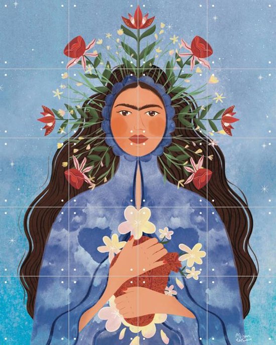 IXXI Frida Kahlo - Wanddecoratie - Bloemen en Planten - 80 x 100 cm