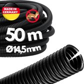 50 meter Kalitec ribbelbuis gleuf NW 14 I ribbelslang open I marterbeschermingsbuis I lege buis I kabelbescherming AD 18,3 mm ID 14,5 mm