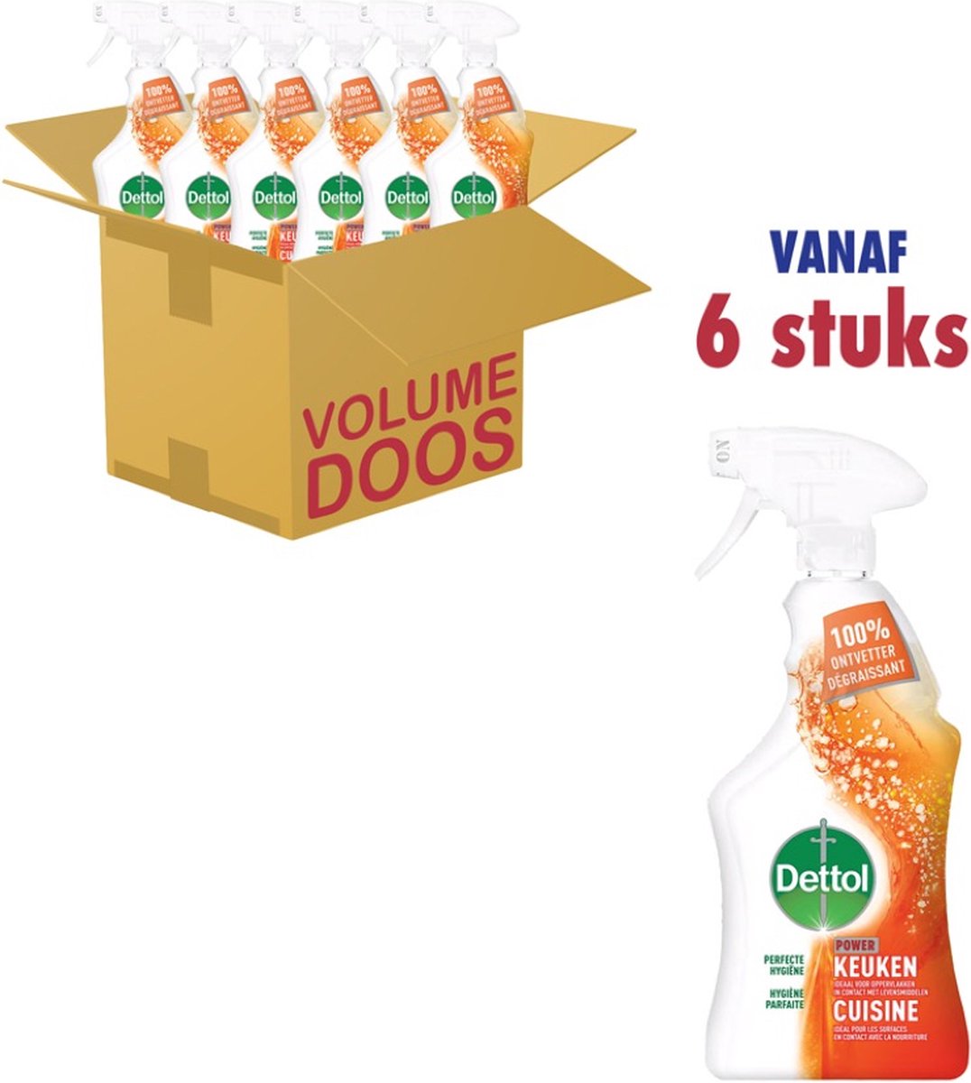 Dettol Power Spray Keuken (6 x 500ml)