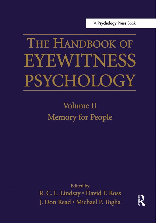 The Handbook of Eyewitness Psychology: Volume II - cover