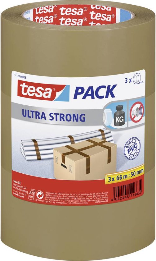 Tesa Nastro Adesivo Strong - 6 Pezzi Da 66m X 50mm Per Imballi E Fissaggi Resistente - Foto 2