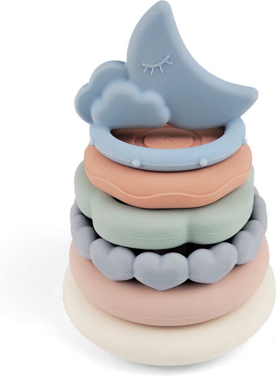 The Baby Supply Montessori Stapelringen Maan multifunctioneel