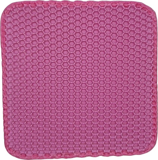 Nivard Tapis de litière pour chat – Tapis Chats – Collecteur de grains – Tapis de nettoyage pour bac à litière – Tapis de sortie de bac à litière – Tapis de litière pour chat – Tapis de litière Cat – Rose – 40 x 50 cm