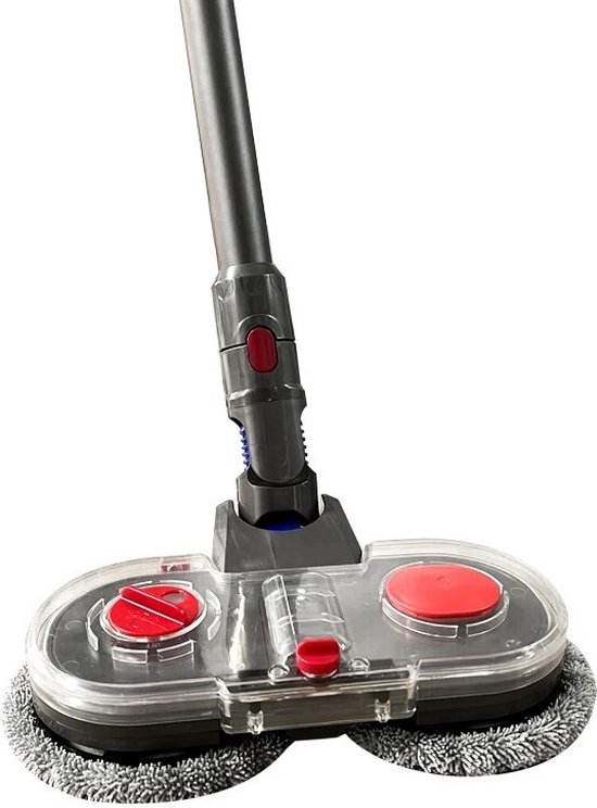 Elektrische Mop Dweil voor Dyson Steelstofzuiger - Mondstuk Accessoires Opzetstuk & Dweilsysteem geschikt voor V7 / V8 / V10 / V11 / V15 series - Vloerwisser en Vloermop - Nat & Droog - Inclusief 6 dweilmops