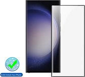 Screenprotector geschikt voor Samsung S24 Ultra - Vingerscan Fingerprint Compatible Beschermglas Tempered Glass - Samsung Galaxy S24Ultra Screen Protector Full Cover - Voor gebruik met Vingerscan
