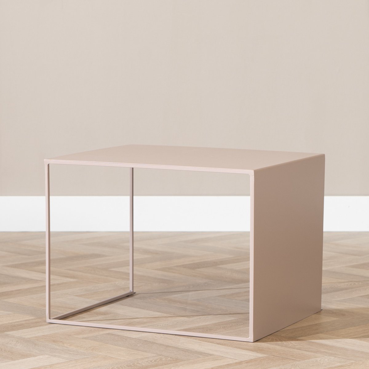 Bronx71® Bijzettafel Gianni metaal taupe 40 cm hoog