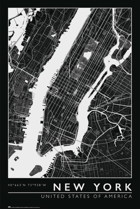 Poster New York City Map 61x91,5cm