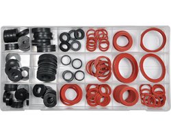 SW-Stahl S8059 afdichtring assortiment 141 stuks voor sanitair rubber, fiber, Klingerith