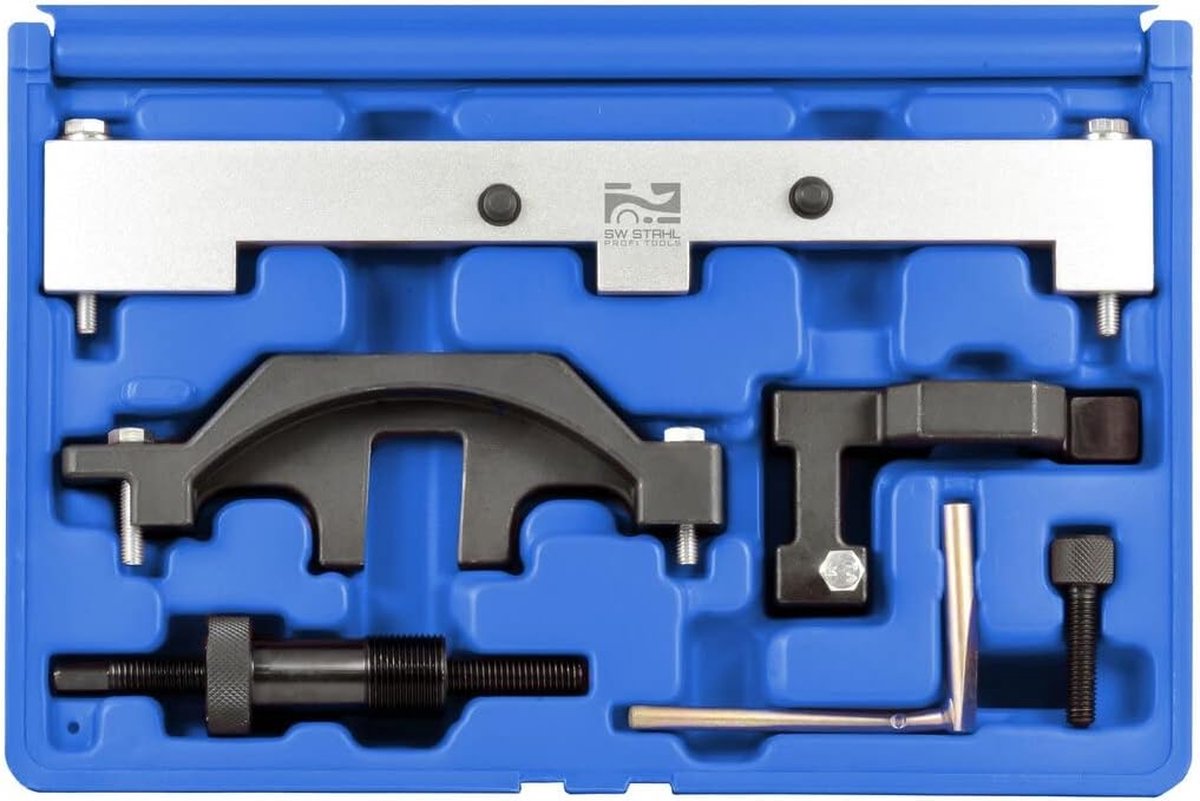 SW-Stahl 26112L motorafstelgereedschapset I geschikt voor BMW I voertuigen voor 1,6l benzinemotoren N40 en N45