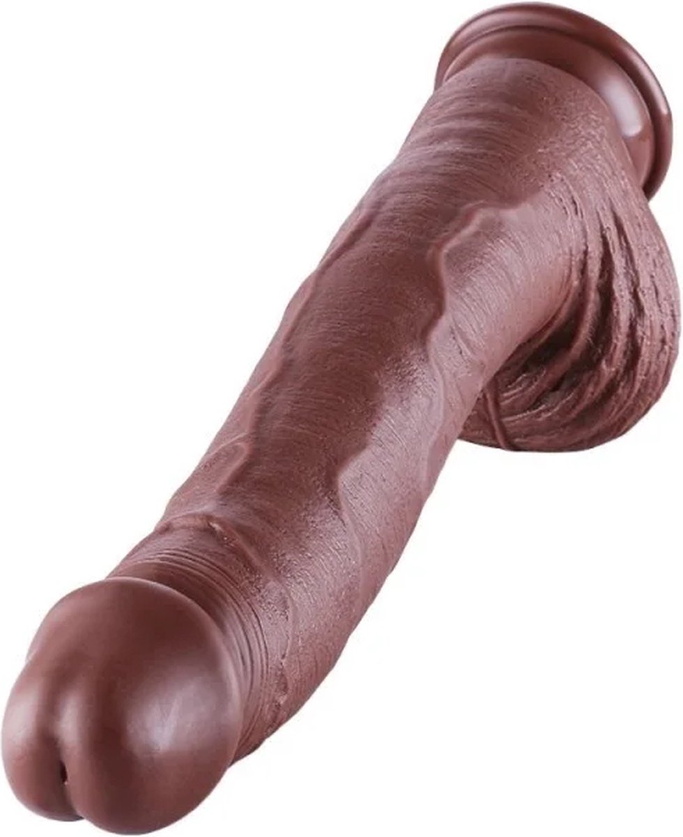Goedkoopste BrownZilla Mega XXL Zuignap Dildo Bruin 31 CM