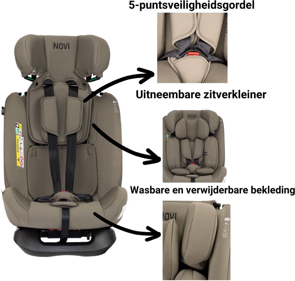 Novi Baby Lucas Premium - Autostoel - Dark Taupe thumbnail 4