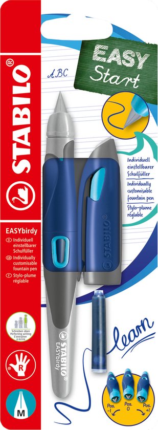 Klimaatneutrale vulpen - STABILO Grow in bosbes blauw/beuken - Los exemplaar - inclusief vulling - Blister 1 Stuks