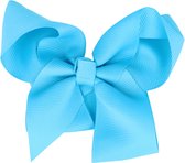 Haarspeld Duckklem Strik Stof 10cm Blauw Haarklem Haarclip Haar Speld Klem Hair Bow Clip