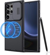 Nillkin CamShield Magnetisch Hoesje Geschikt voor de Samsung Galaxy S24 Ultra - Compatibel met MagSafe - Camera Slider Back Cover Zwart