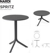 Nardi - Spritz - tuinttafel - 60,5cm rond - 40 of 76,5cm hoog - antraciet grijs
