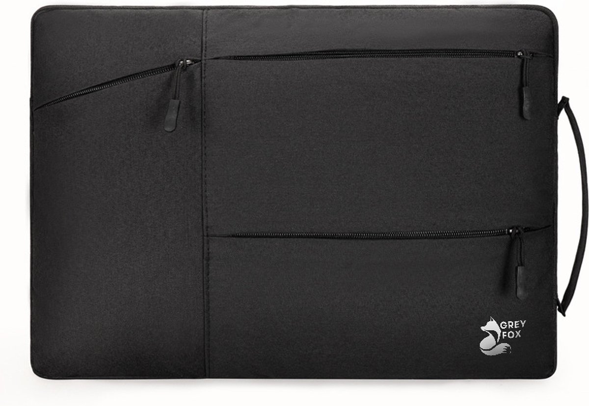 Grey Fox Laptophoes 13 inch - Laptop Sleeve - Waterdicht - Macbook / IPad / Thinkpad - Sleeve met Dubbele Ritssluiting - Zwart