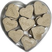 Valentijns hart gevuld met salmiak snoep - 300 gram - Hartjes - Liefde - Valentijn - Moederdag