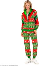 Widmann - Grappig & Fout Kostuum - Chille Kerst Retro Trainingspak Groen Kostuum - Rood, Groen - Small - Kerst - Verkleedkleding