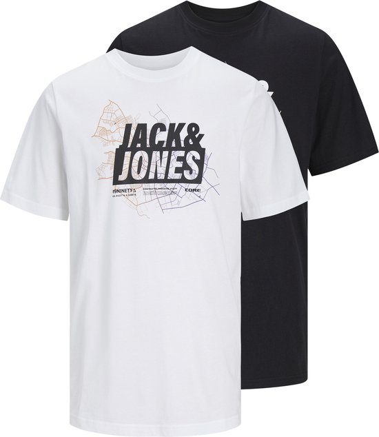 T-shirt Homme JACK&JONES JCOMAP LOGO TEE SS CREW NECK 2PK MP - Taille L