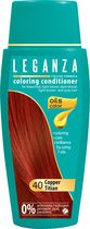 Après-shampooing colorant Leganza - Couleur Cuivre Titien / Rouge Koper - Huiles 100% Naturelles - 0% Peroxyde d'Hydrogène / PPD / Ammoniaque