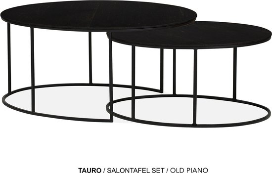 Maxfurn - Set ovale salontafel | kleur: Old Piano